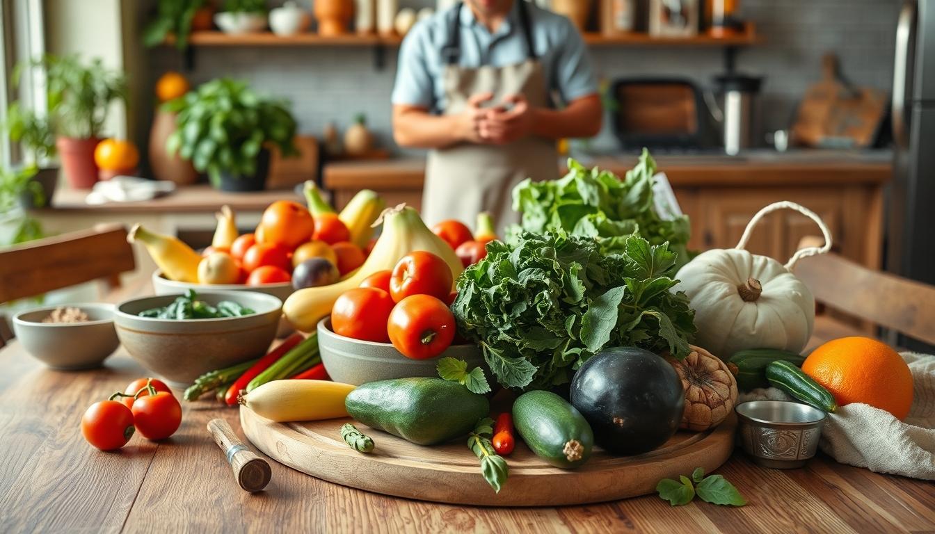 Measured baking ingredients prepared on a counter